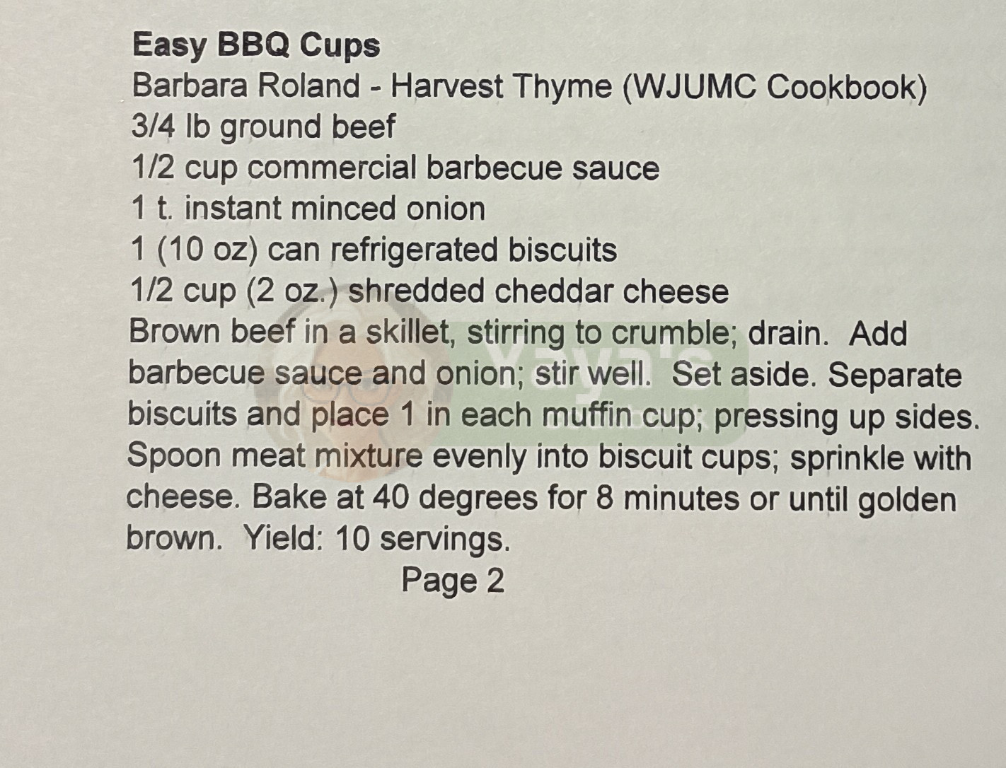 BBQ Cups Recipe card