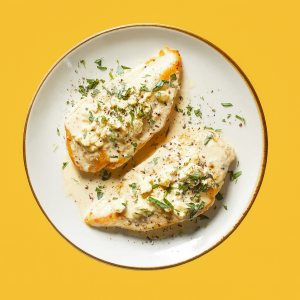 Chicken Breast with Feta Cheese Sauce